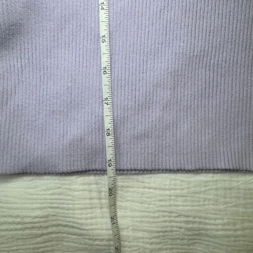 DSTLD Asymmetrical Ribbed Knit Tank Top Lilac Purple Lavender Women’s Medium - Picture 12 of 13